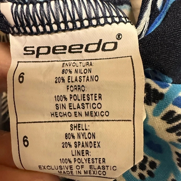 Speedo Floral One-Piece Swimsuit Size 6 - Picture 4 of 4